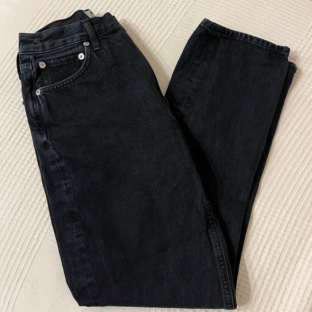 AGOLDE Riley High Rise Straight Crop Jeans